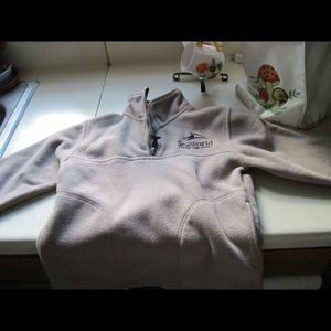 Seaworld Adventure Parks Shamu Pull Over Sweater Size 5 Beige Tail Zipper Flawed